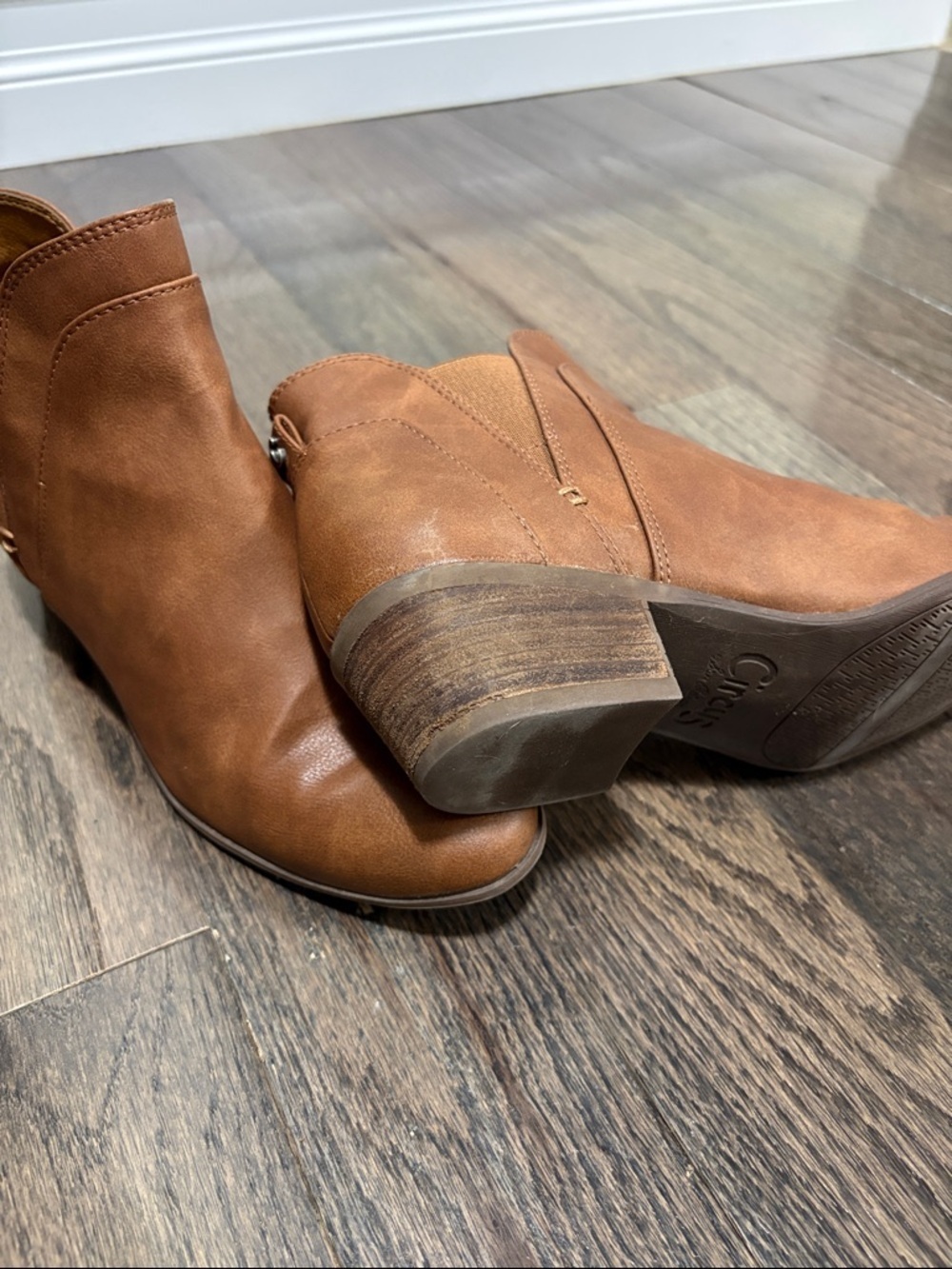 Circus by Sam Edelman Women's Tan Ankle Booties - Picture 8 of 10